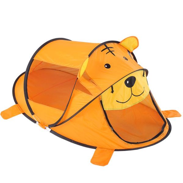 

children staycation lovely animal tiger tent kids indoor cartoon game room tiger folding outdoor bobo ball pool toys