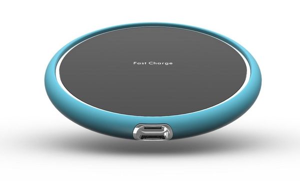 

wireless fast charger with smart design(dark gray/red/blue/purple/cyan)