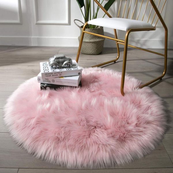 

carpets fluffy round rug for living room decor faux fur rugs kids area modern mats long plush bedroom shagg