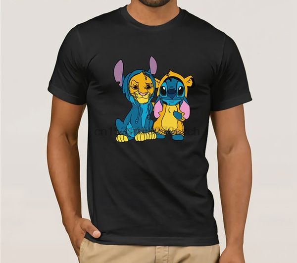 

brand simba and stitch friend t-shirt men's short sleeve t-shirt