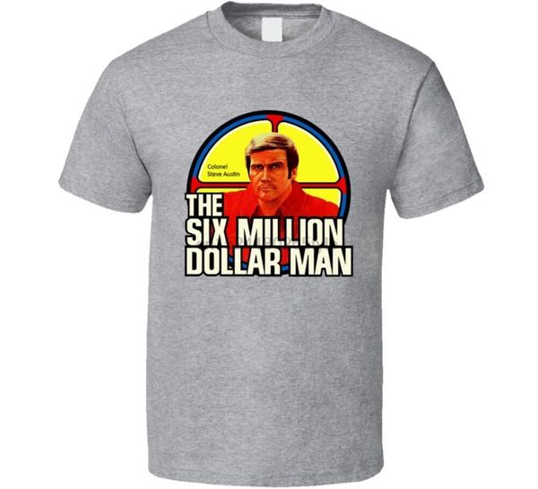 

шесть million dollar man ретро steve austin bionic man tv fan t shirt