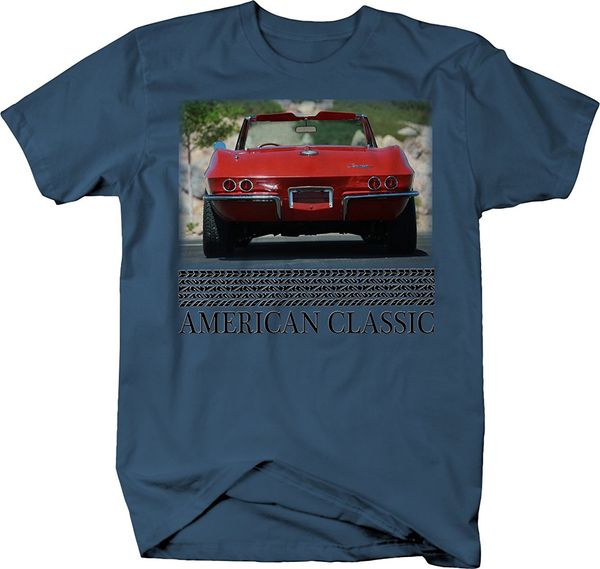 

2019 new fashion cotton t-shirt american classic chevy corvette convertible retro vintage tshirt casual tee shirt