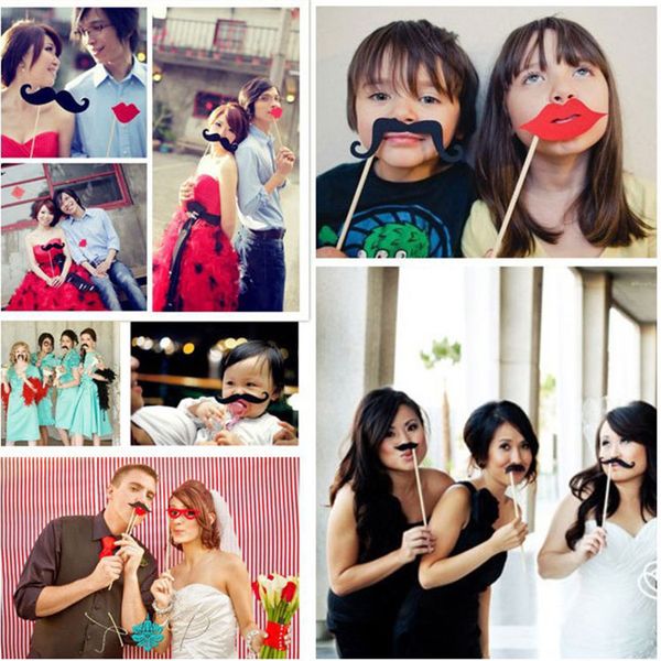 

150sets wedding photo booth реквизит photobooth партии день рождения очки бумажная маска смешные партии украшение photocall