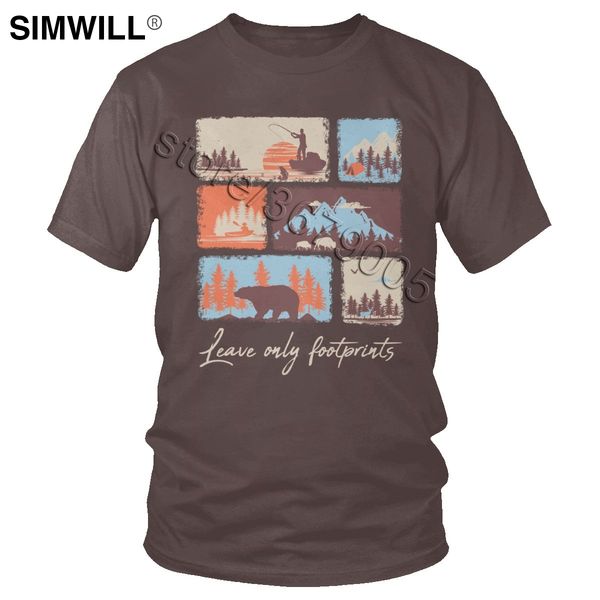 

vintage national parks scenes t shirt men cotton protect wild animal tee short sleeve urban fashion t-shirt streetwear gift