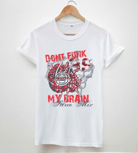 

dont funk my brain 39 funny hipster retro cotton mens tee t-shirt men t shirt