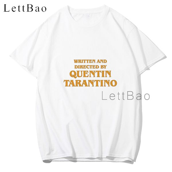 

written and directed by quentin tarantino t shirt letter print tumblr ulzzang men tshirt camisas masculina boyfriend gift 2020