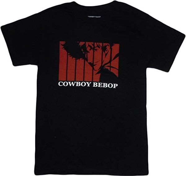 

men's anime cowboy bebop kanji graphic t-shirt black