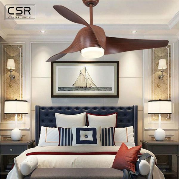 

electric fans brown vintage ceiling fan with lights remote control 110 220 volt bedroom light lamp led bulbs ventilador de techo