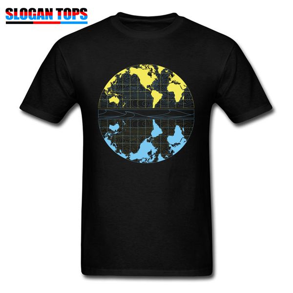 

world stream drift map t-shirt awesome students t shirt men black tshirt geography lover birthday gift clothing cotton tees