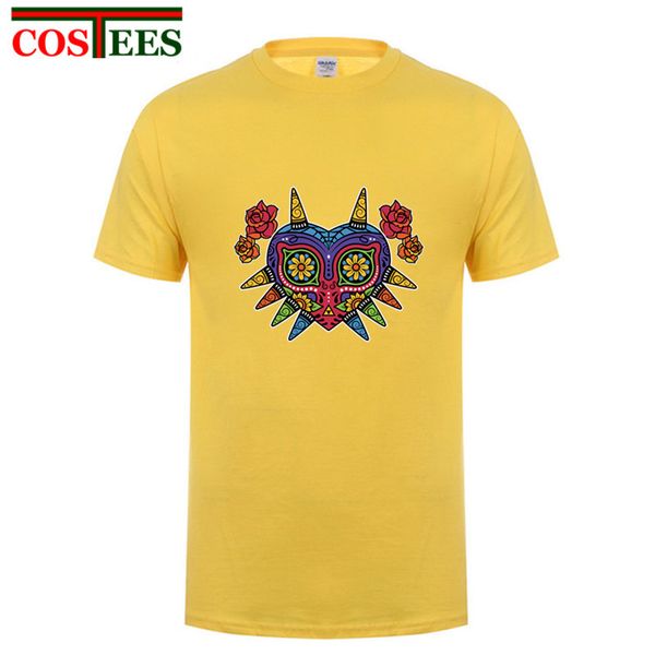 

floral design zelda t shirts men el dia de la majora dia de los muertos sugar zelda men's t-shirt hombre comic hipster tees