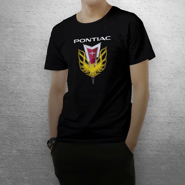 

pontiac trans am ws6 firebird racing muscle car logo mens black t-shirt