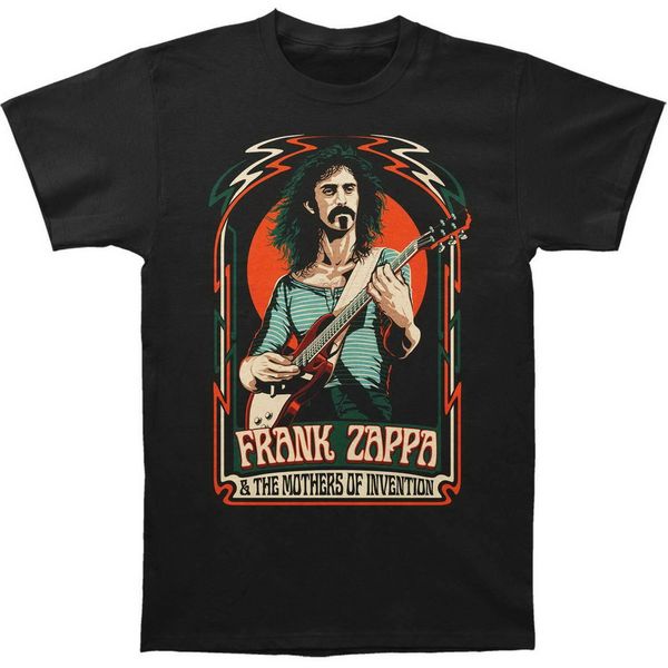 

frank zappa men's illustration slim fit t-shirt black custom special print tee shirt