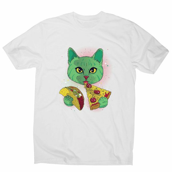

cosmic cat - men's funny illustrations t-shirt harajuku fashion classic tee shirt