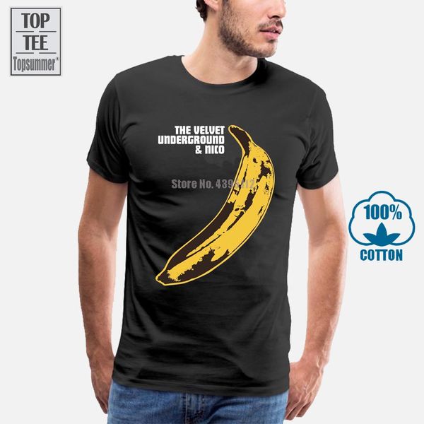 

velvet underground men's distressed banana slim fit t shirt black