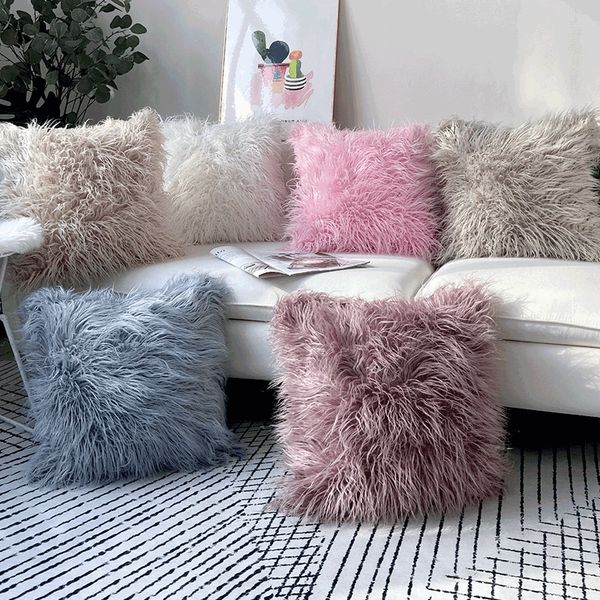 

pillow ins nordic plush case with core cushion lovely sofa bedside princess