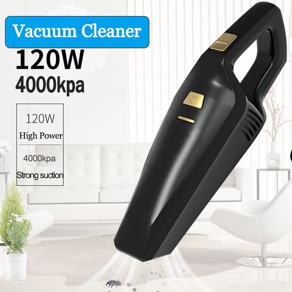 

robot vacuum cleaners car cleaner portable handheld cordless usb 120w 12v 4000pa super suction wet/dry vaccum for home pet hair