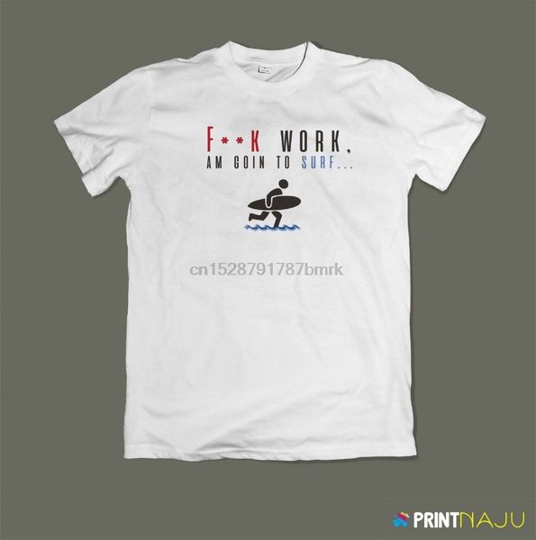 

out work surf graphic tee men t-shirt white color surfer new 2019 men casual letter printed tee shirt