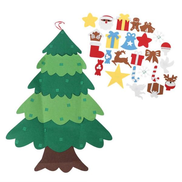 

diy christmas tree cloth patches non-woven fabric christmas tree hanging