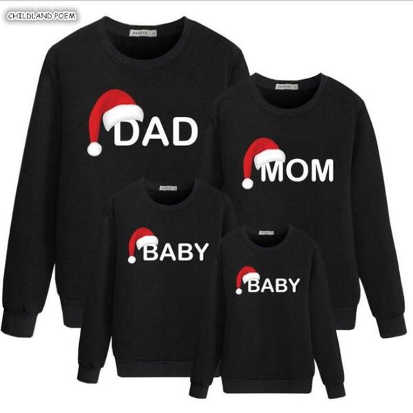 

family matching clothes christmas family clothes mommy and me look mother daughter father son sweatshirt outfits, Blue