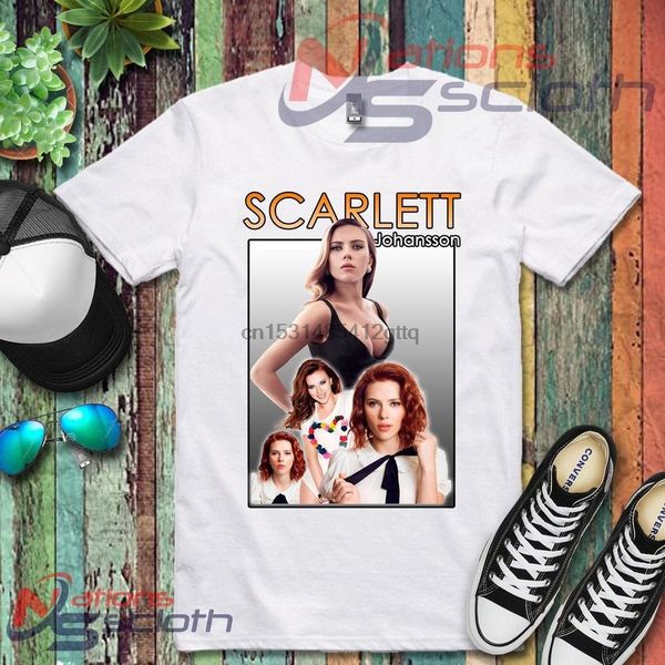 

скарлетт йоханссон в стиле ретро классический дизайн новый мужской тенниска 2020