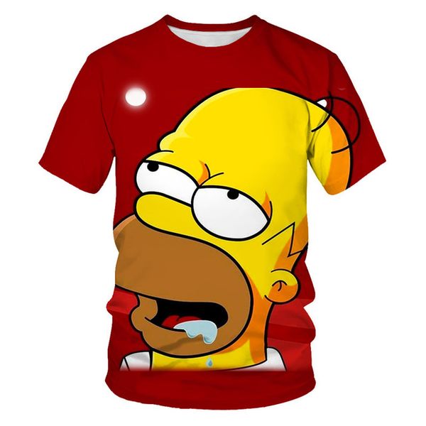 

new simpsons couple street summer 3d print shirts plus size hippie plus size men clothing