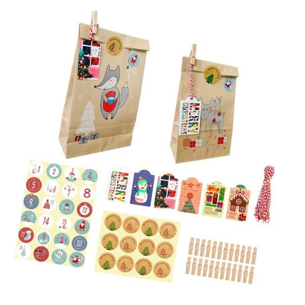

gift wrap safe wood clips kraft bags paper stickers for store shop