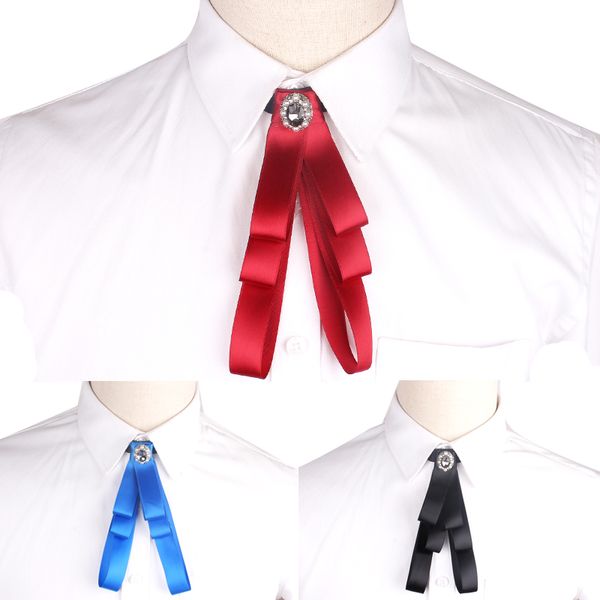 

retro neck shirt collar men bow ties handmade fashion women bow tie rhinestone butterfly uniform cool ribbon bowtie, Blue;purple