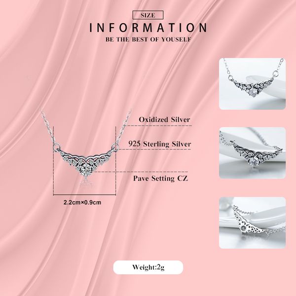 

modian real 925 sterling silver crown jewelry set classic wedding ring fashion pendant necklace simple stud earrings for women, Golden;silver