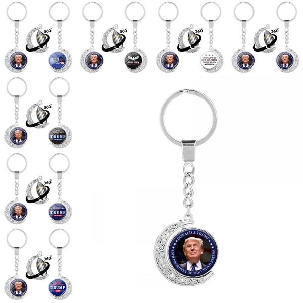 

donald trump keyring make america great again keychain time stone pendant jewelry for men women fashion accessories 10 styles dhf144, Silver