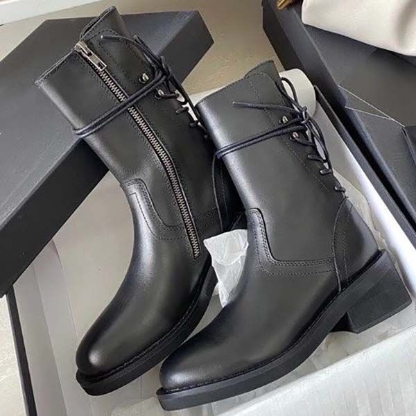 

2021 luxury women designer martin boots level fashion desert boot woman short boots autumn and winter snow boot 35-40 with box, Black