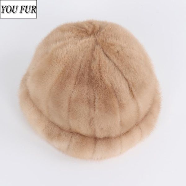 

girls genuine beanies hats luxury handmade women 100% natural hat russian female winter warm fur caps, Blue;gray