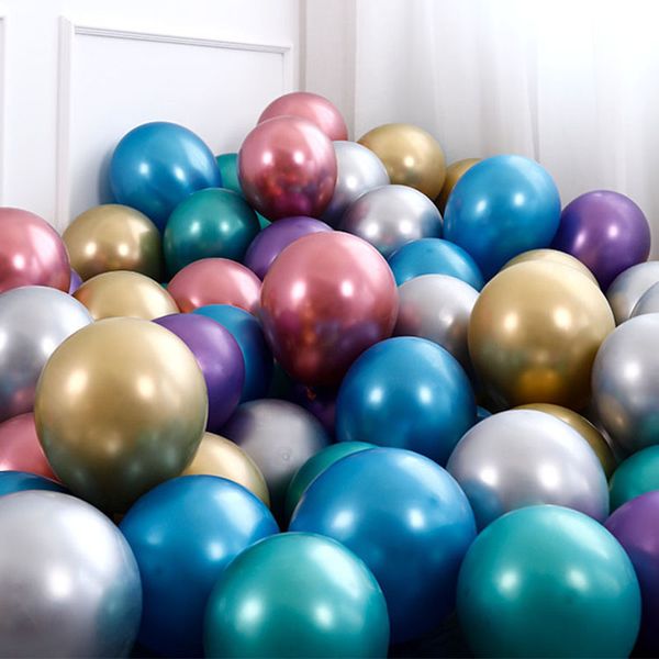 Balloon Market 12-Zoll-Latex-Ballon, 50 Stück/Lot, metallische Farbe, dekorative Luftballons, Hochzeit, Geburtstag, Party-Dekorationen