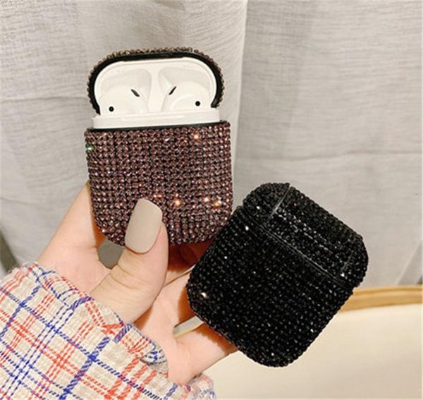 

luxury bing diomand case for airpods1/2 wireless bluetooth earphone case for airpods1/2 cover for airpods case
