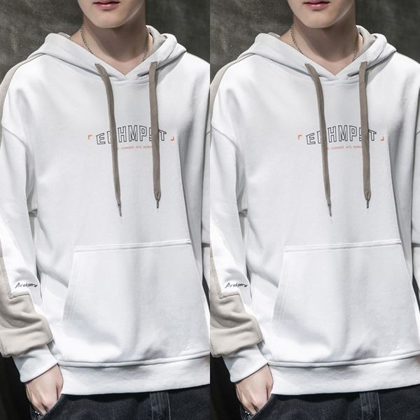

осень с капюшоном свитер свитер мужской корейский моды top sweaterhoodie sweaterbrand мужской верхней случайные спортивные длинный рукав фут, Black