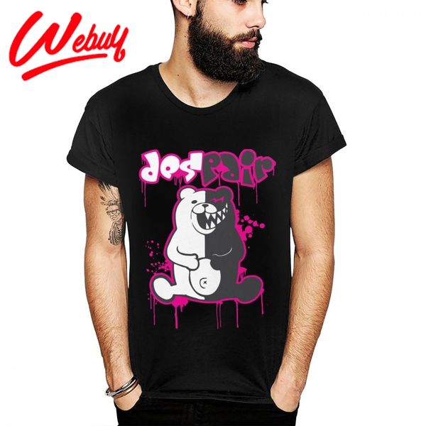 

round collar bear monokuma monomi danganronpa ultimate despair unique t shirt boy fashionable cotton tee shirt big size