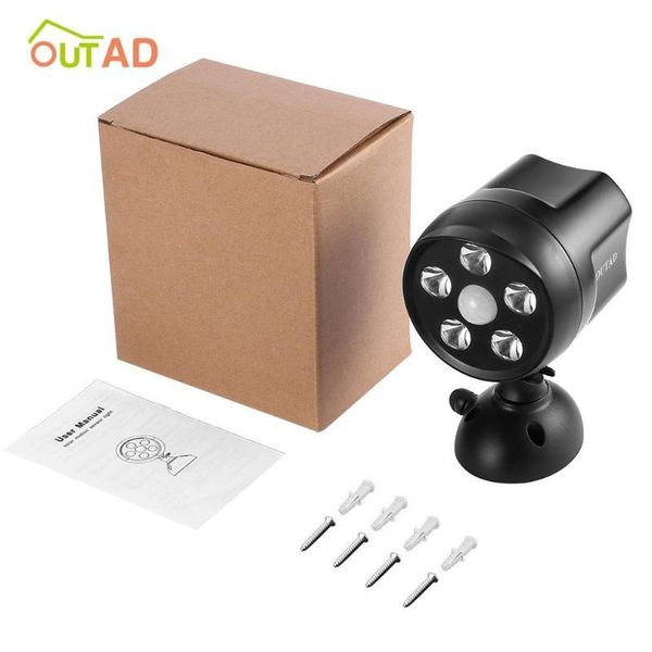 

engry-saving 5 led 350lm solar pir motion sensor light weatherproof battery powered in pathway garden yard big sale