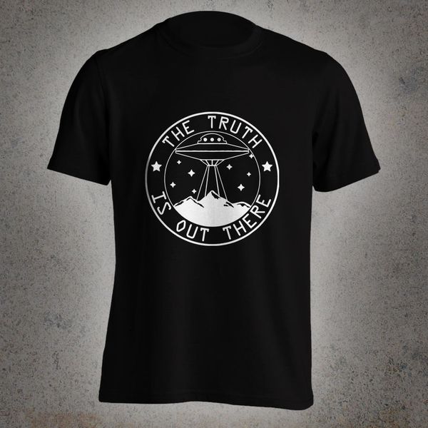 

2019 fashion tee shirts print casual cotton male t-shirt the truth is out there alien ufo printing on t shirt