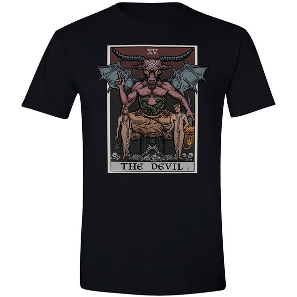 

the devil halloween tarot card satanic witch baphomet as above so below shirt cool casual tee shirt