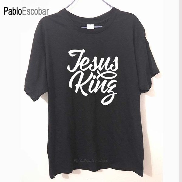 

jesus is king christian religion men t shirt tshirt fashion new o neck cotton t-shirt tee camisetas