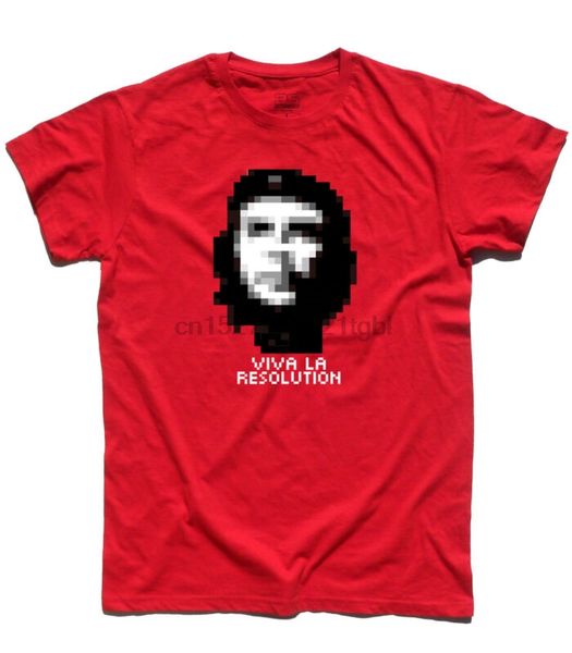 

t-shirt che guevara pixel viva la resolution stella rossa rivoluzione