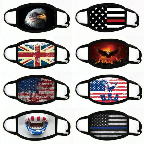 

американский флаг fashion face mask пыле haze-proof дышащий дыхательный клапан защитные маски маски # 802, Black