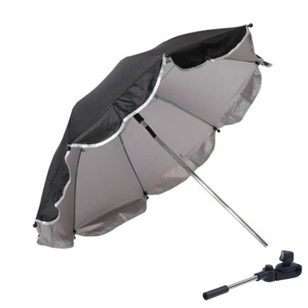 

quality 1 set baby universal portable carriage parasol child stroller umbrella silver plastic uv sun protection umbrella