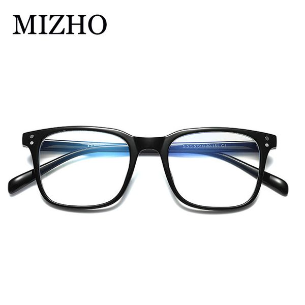 

mizho 2020 square tr90 frame anti-blue glasses pchromic men retro clear computer eyeglasses frames women spectacle frame, White;black