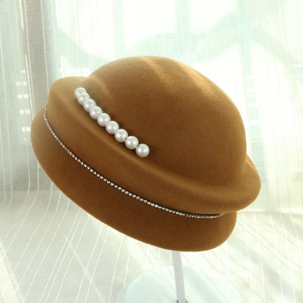 

berets woman wool winter beret female pearl cap autumn hat solid color women, Blue;gray