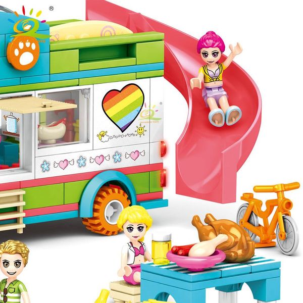 

blocks building series friends camper children set friendship 433pcs huiqibao girls bricks toys city for bus figures heartlake yxllvs