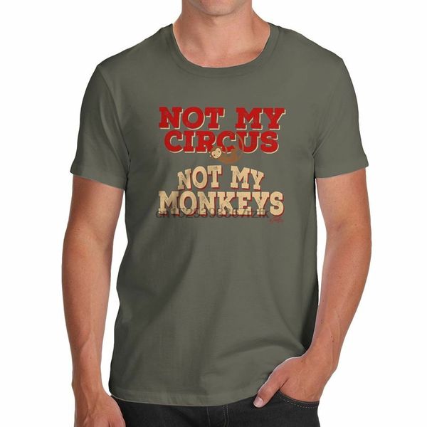 

funny tshirts for men not my circus not my monkeys mens t-shirt