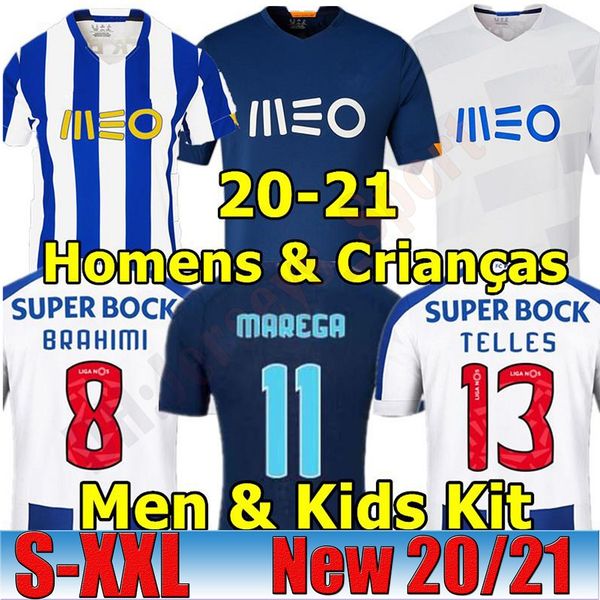 

2020 alex telles fc soccer jerseys brahimi shoya danilo football shirt set infantil otavio felipe augusto men kids kit uniform, Black;yellow