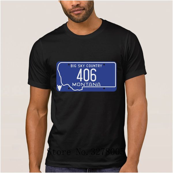 

костюм famous big sky country 406 montana t shirt для мужчин фанки семьи мужчины t-shirt +2018 o-образным вырезом мужская тенниска для мужчи
