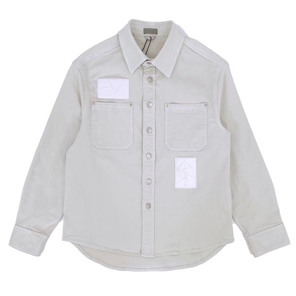 

19SS France High-End Stretch Denim Shirts Jacket Men Women High Street Outwear T Shirts Sun Protection Clothing Fashion Tee HFYMCS020