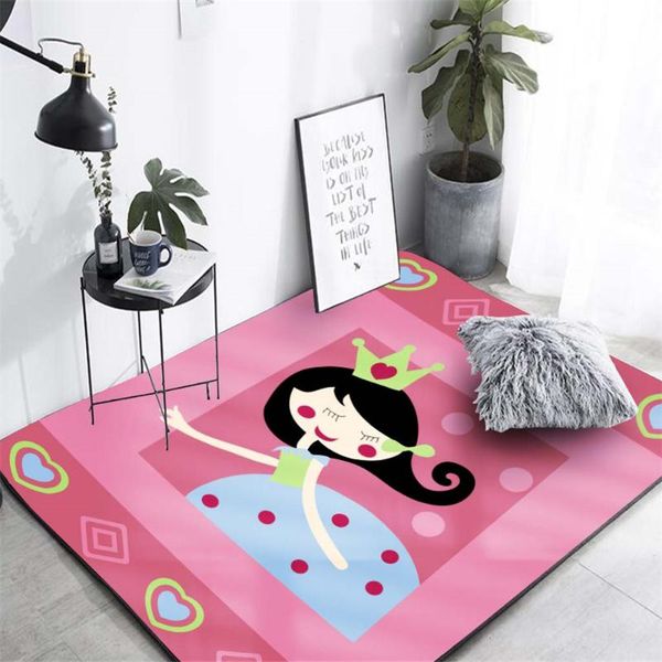 

carpets cartoon princess rug girls room decor children play mat area rugs flannel soft living carpet